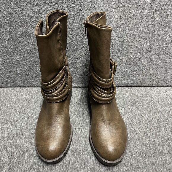 Rocketdog Cowboy Boots Women's US 8.5 EUR 39 Brown Leather Buckle (Unworn) - Picture 1 of 11